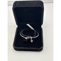 Load image into Gallery viewer, 925 Sterling Silver Evil Eye Square Charm Women’s Bracelet
