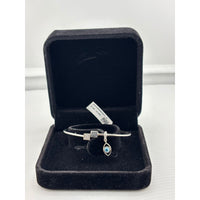 Load image into Gallery viewer, 925 Sterling Silver Evil Eye Square Charm Women’s Bracelet
