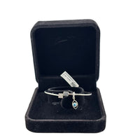Load image into Gallery viewer, 925 Sterling Silver Evil Eye Square Charm Women’s Bracelet

