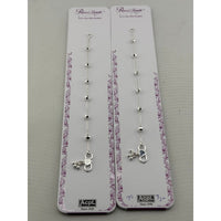 Load image into Gallery viewer, 925 sterling silver faceted bead anklet pair
