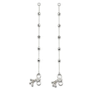 Load image into Gallery viewer, 925 sterling silver faceted bead anklet pair on pure white background
