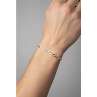 Load image into Gallery viewer, 925 Sterling Silver Figaro Chain Bracelet – Italian Link
