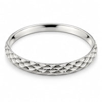 Load image into Gallery viewer, 925 Sterling Silver Fish Scale Textured Bangle/Kada