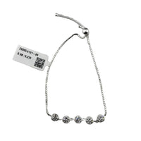 Load image into Gallery viewer, 925 Sterling Silver Five Stone CZ Adjustable Bracelet | 5g
