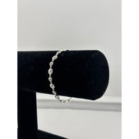 Load image into Gallery viewer, 925 Sterling Silver Floral CZ Link Bracelet | 5g
