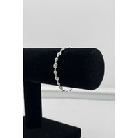Load image into Gallery viewer, 925 Sterling Silver Floral CZ Link Bracelet | 5g
