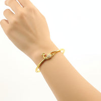 Load image into Gallery viewer, 925 Sterling Silver Gold Plated Peacock CZ Open Bangle
