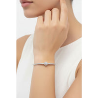 Load image into Gallery viewer, 925 Sterling Silver Halo CZ Women’s Bracelet | 8g
