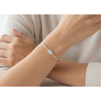 Load image into Gallery viewer, 925 Sterling Silver Hamsa Hand CZ Women’s Bracelet | 6g
