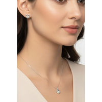 Load image into Gallery viewer, 925 Sterling Silver Heart Butterfly CZ Pendant and Earrings
