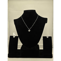 Load image into Gallery viewer, 925 Sterling Silver Heart Butterfly CZ Pendant and Earrings
