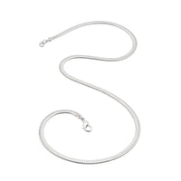 Load image into Gallery viewer, 925 Sterling Silver Herringbone Chain Necklace – Textured
