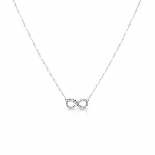 925 Sterling Silver Infinity Circle Necklace