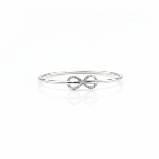 925 Sterling Silver Infinity CZ Women’s Bracelet | 6g