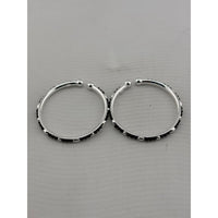 Load image into Gallery viewer, 925 sterling silver kids bangle pair with black beads and silver accents
