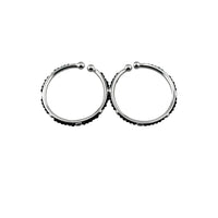 Load image into Gallery viewer, 925 Sterling Silver Kids Bangle Pair – Black Stone Bead &amp;
