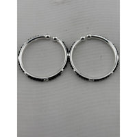 Load image into Gallery viewer, 925 sterling silver kids bangle pair with black stone bead accents
