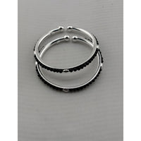 Load image into Gallery viewer, 925 sterling silver kids black bead bangle pair
