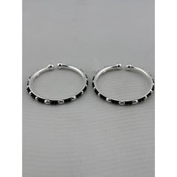 Load image into Gallery viewer, Original product photo of kids black stone bangle pair
