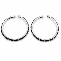 Load image into Gallery viewer, 925 sterling silver kids black-stone bangle pair
