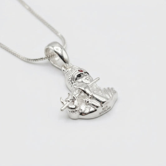 925 Sterling Silver Krishna Flute Pendant - 2.19 g