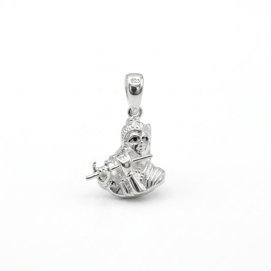 925 Sterling Silver Krishna Flute Pendant - 2.19 g