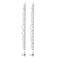 Load image into Gallery viewer, 925 sterling silver layered wave chain adult anklet pair on white background
