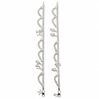 Load image into Gallery viewer, 925 sterling silver leaf charm wave chain adult anklet pair on white background
