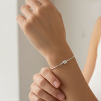 Load image into Gallery viewer, 925 Sterling Silver Minimal Charm Women’s Bracelet

