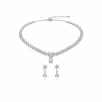 Load image into Gallery viewer, 925 Sterling Silver Necklace &amp; Earrings Set – Floral

