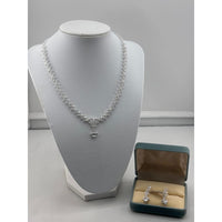 Load image into Gallery viewer, 925 Sterling Silver Necklace &amp; Earrings Set – Floral
