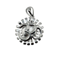 Load image into Gallery viewer, 925 Sterling Silver Om Radiant Crescent Pendant - 4.59 g
