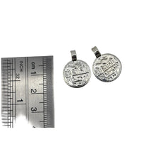 Load image into Gallery viewer, 925 Sterling Silver Om Shri Chandra Maya Manga Namha Coin
