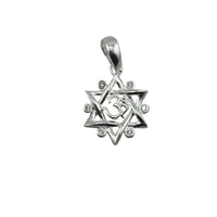 Load image into Gallery viewer, 925 Sterling Silver Om Star Crystal Pendant - 1.80 g
