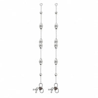 Load image into Gallery viewer, 925 sterling silver ornate bead baby anklet pair on white background
