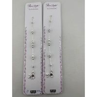 Load image into Gallery viewer, Original product photo of 6-inch sterling silver baby anklet pair
