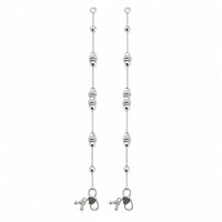 Load image into Gallery viewer, 925 sterling silver ornate bead baby anklet pair on white background
