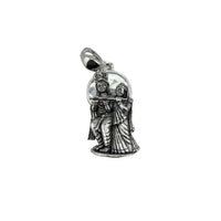 Load image into Gallery viewer, 925 Sterling Silver Oxidised Radha Krishna Flute Pendant
