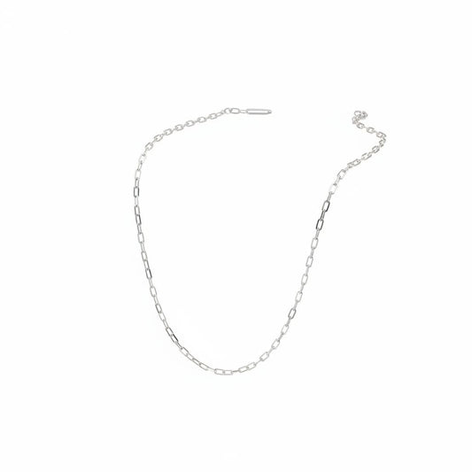 925 Sterling Silver Paperclip Chain Necklace – Minimalist