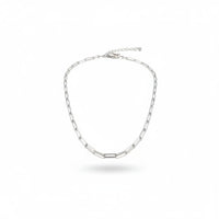 Load image into Gallery viewer, 925 Sterling Silver Paperclip Chain Necklace – Rectangular
