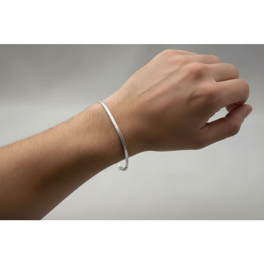 925 Sterling Silver Rope Chain Bracelet – Slim Twisted