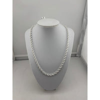 Load image into Gallery viewer, 925 Sterling Silver Rope Chain Necklace – Twisted Design
