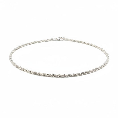 925 Sterling Silver Rope Chain Necklace – Twisted Design