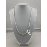 Load image into Gallery viewer, 925 Sterling Silver Rope Chain Necklace – Twisted Design
