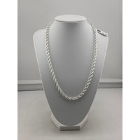 Load image into Gallery viewer, 925 Sterling Silver Rope Chain Necklace – Twisted Design
