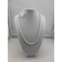 Load image into Gallery viewer, 925 Sterling Silver Rope Chain Necklace – Twisted Design
