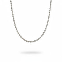 Load image into Gallery viewer, 925 Sterling Silver Rope Chain Necklace – Twisted Design
