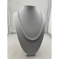 Load image into Gallery viewer, 925 Sterling Silver Rope Chain Necklace – Twisted Design
