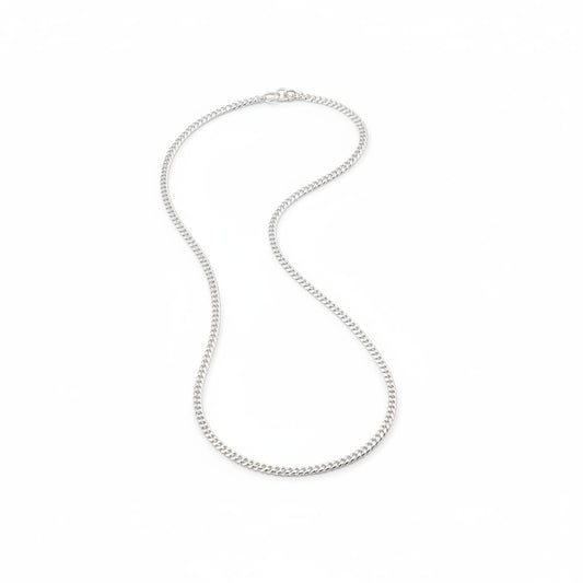 925 Sterling Silver Slim Curb Chain Necklace 20 in 3 mm
