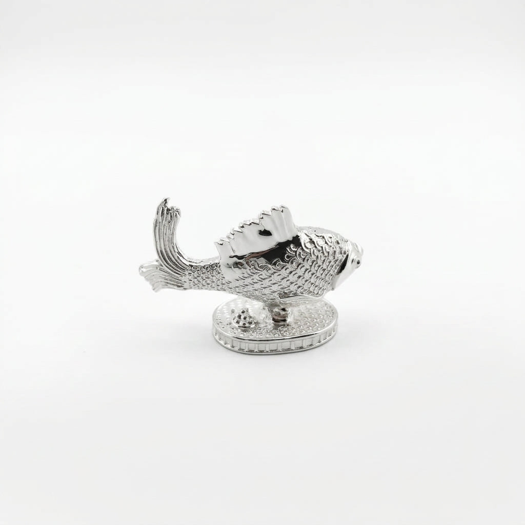 Silver Small Fish Idol – Auspicious Matsya Charm for Pooja & Gifting 11G